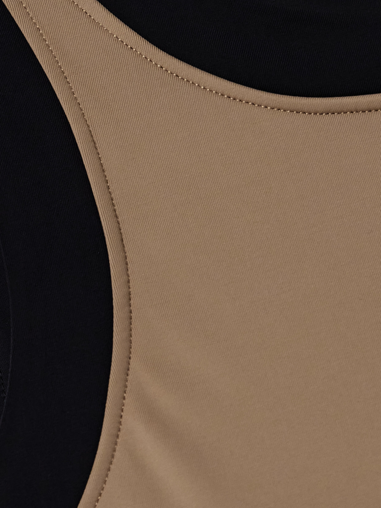Staud Dolce Open-back Two-tone Swimsuit