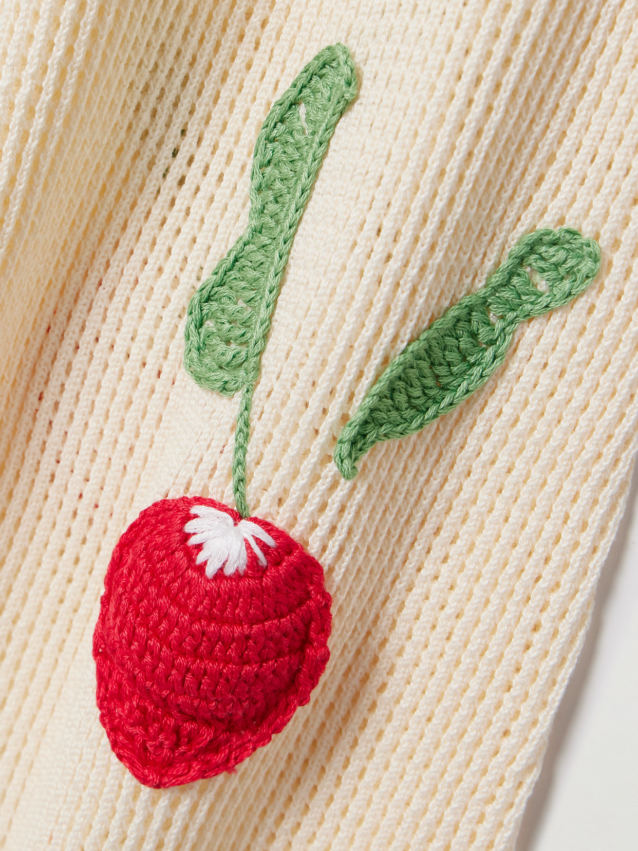 Staud Adeline Appliquéd Crocheted Cotton Midi Dress