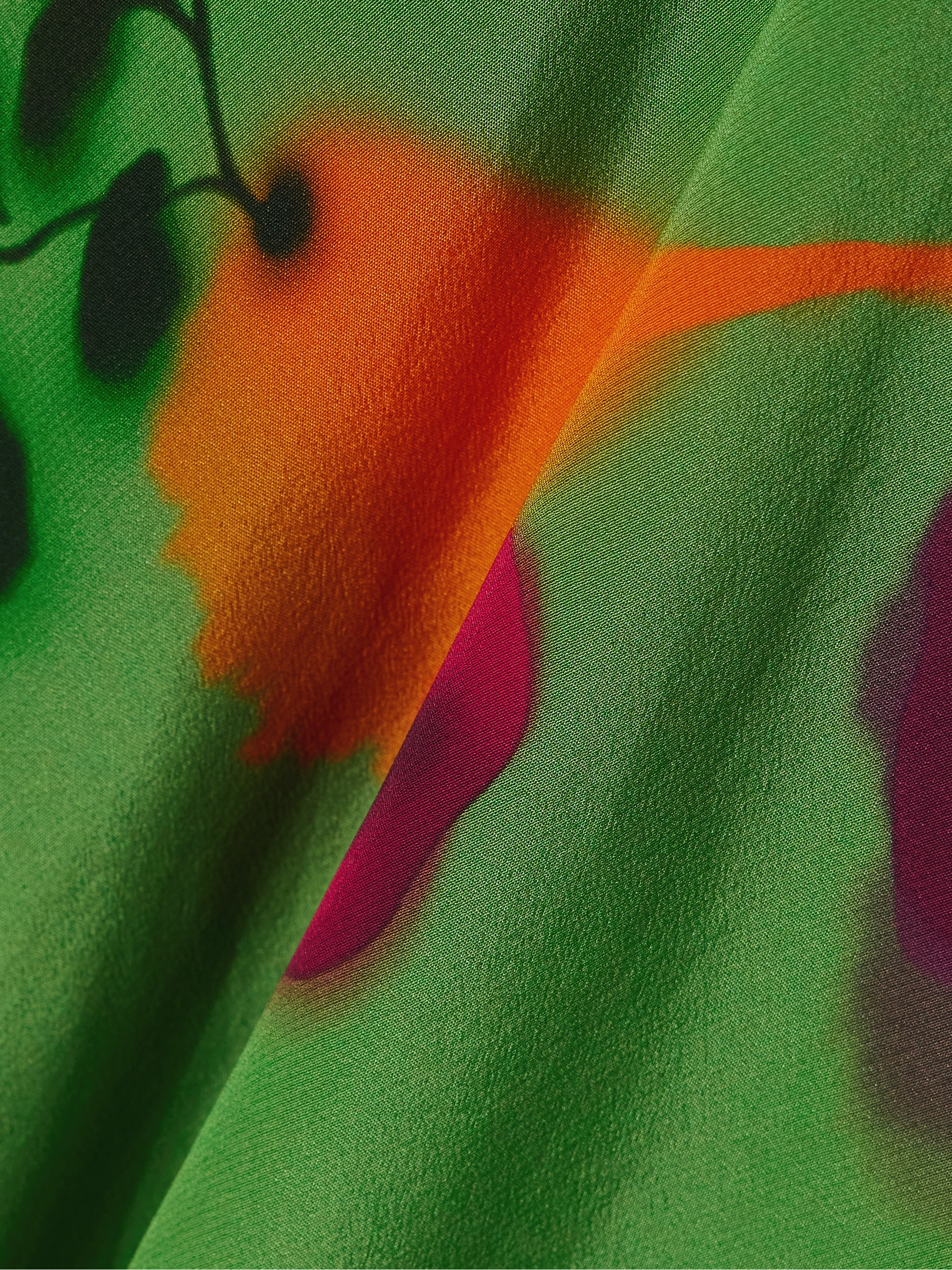 Staud Lucca printed silk-crepe halterneck midi dress thumbnail