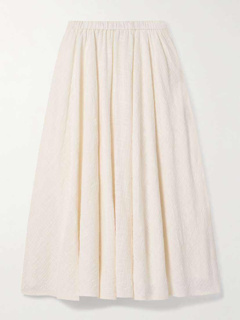 Staud Carla Cotton-gauze Midi Skirt
