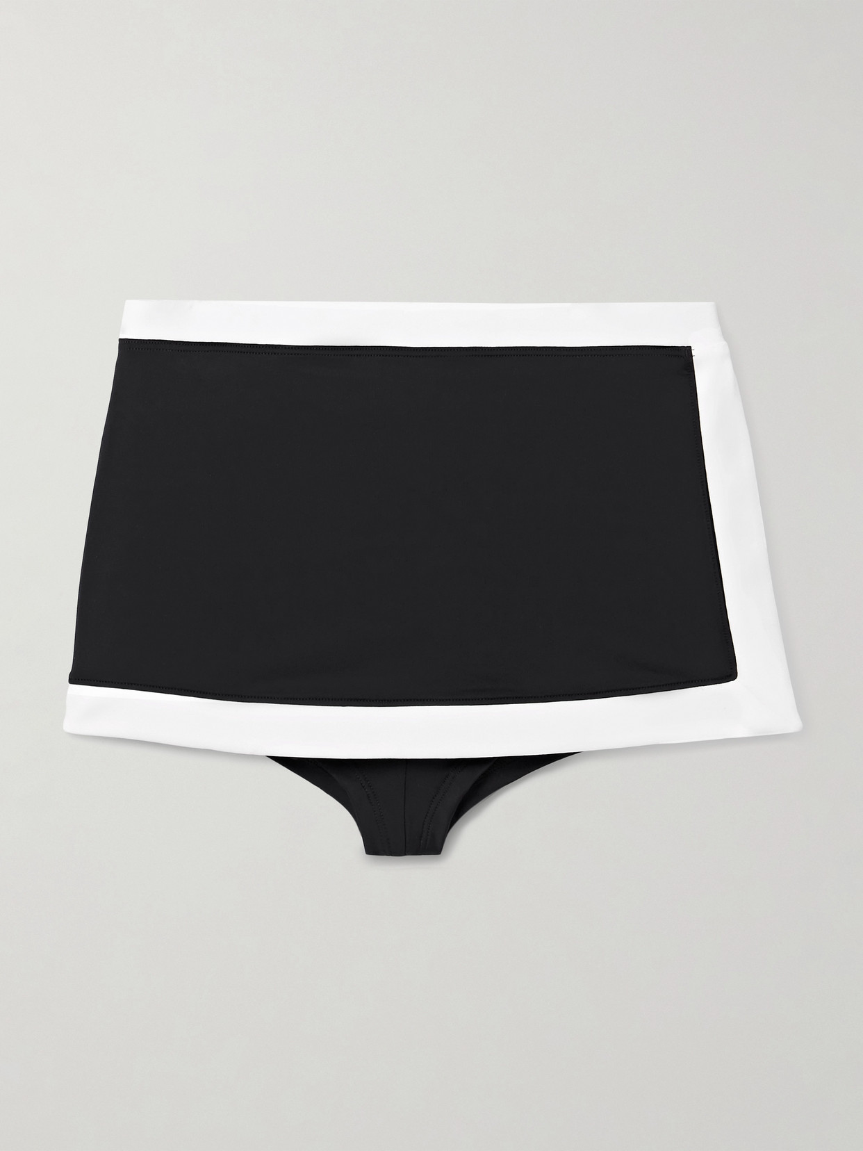 Staud Nell Layered Two-tone Bikini Briefs