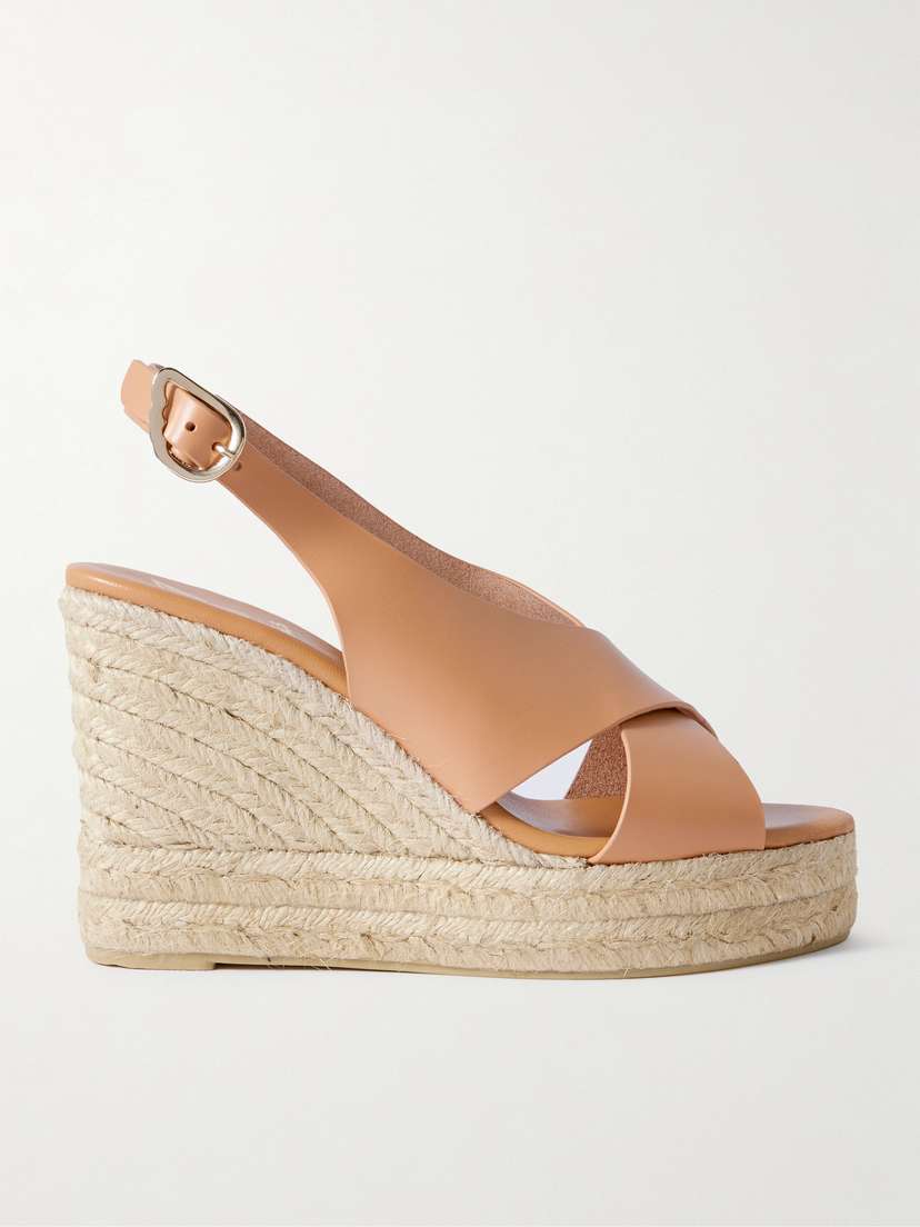Ancient Greek Sandals Maria Leather Espadrille Wedge Sandals