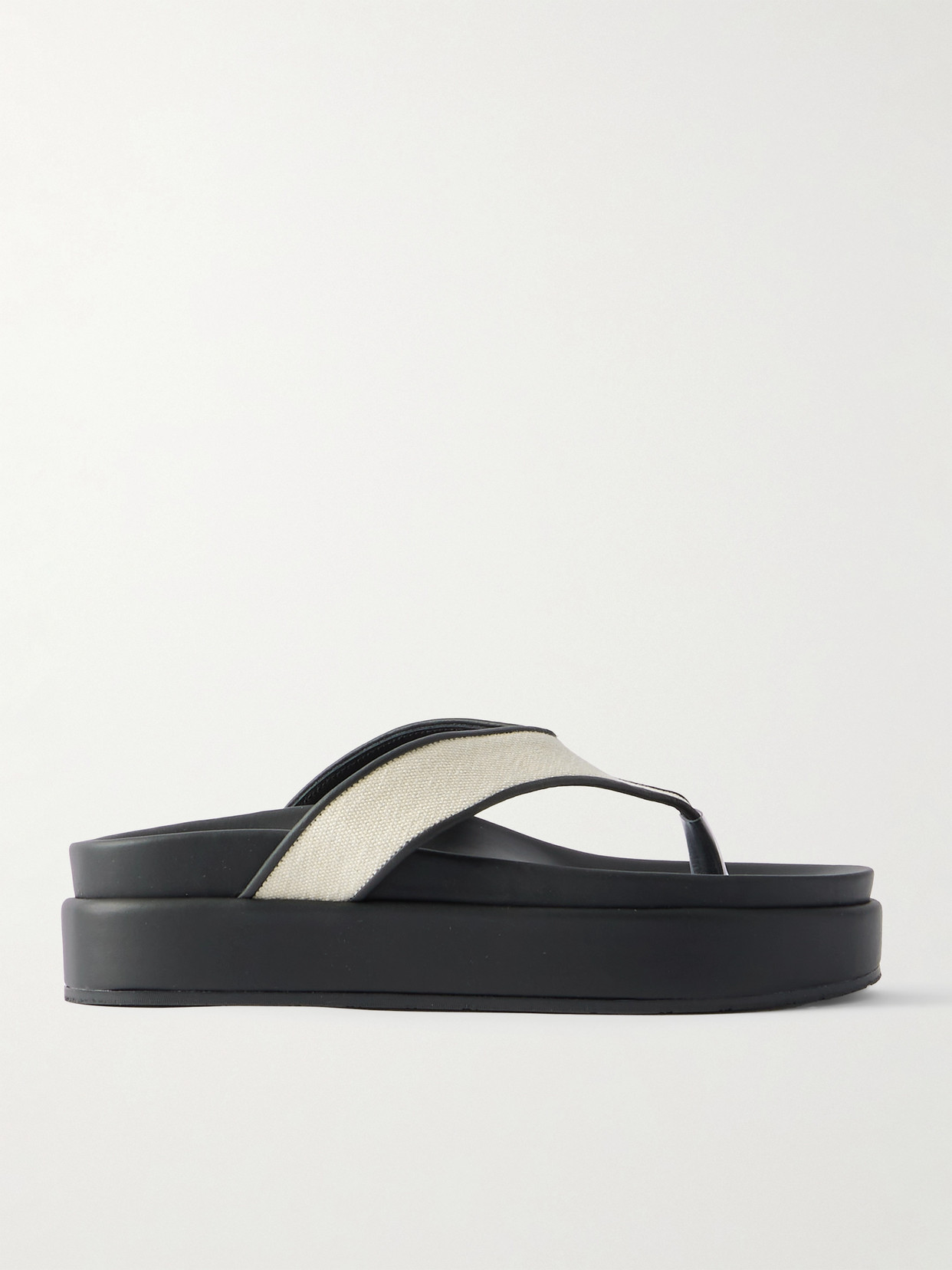 Ancient Greek Sandals Charys2flatform Rubber-trimmed Canvas Platform Sandals