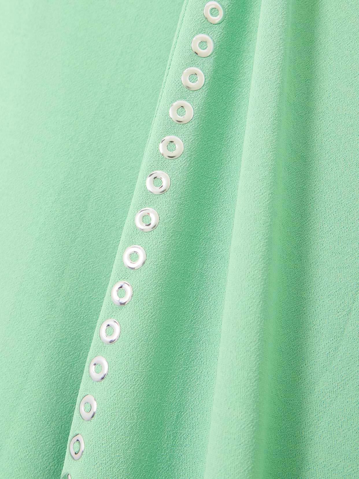 Studded Gathered Cutout Jersey Maxi
