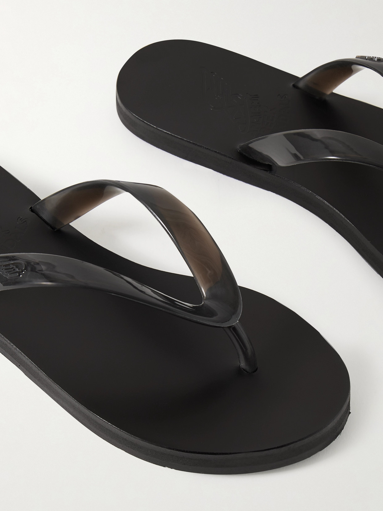 Ancient Greek Sandals Saionara Jelly Pvc Flip Flops In Black
