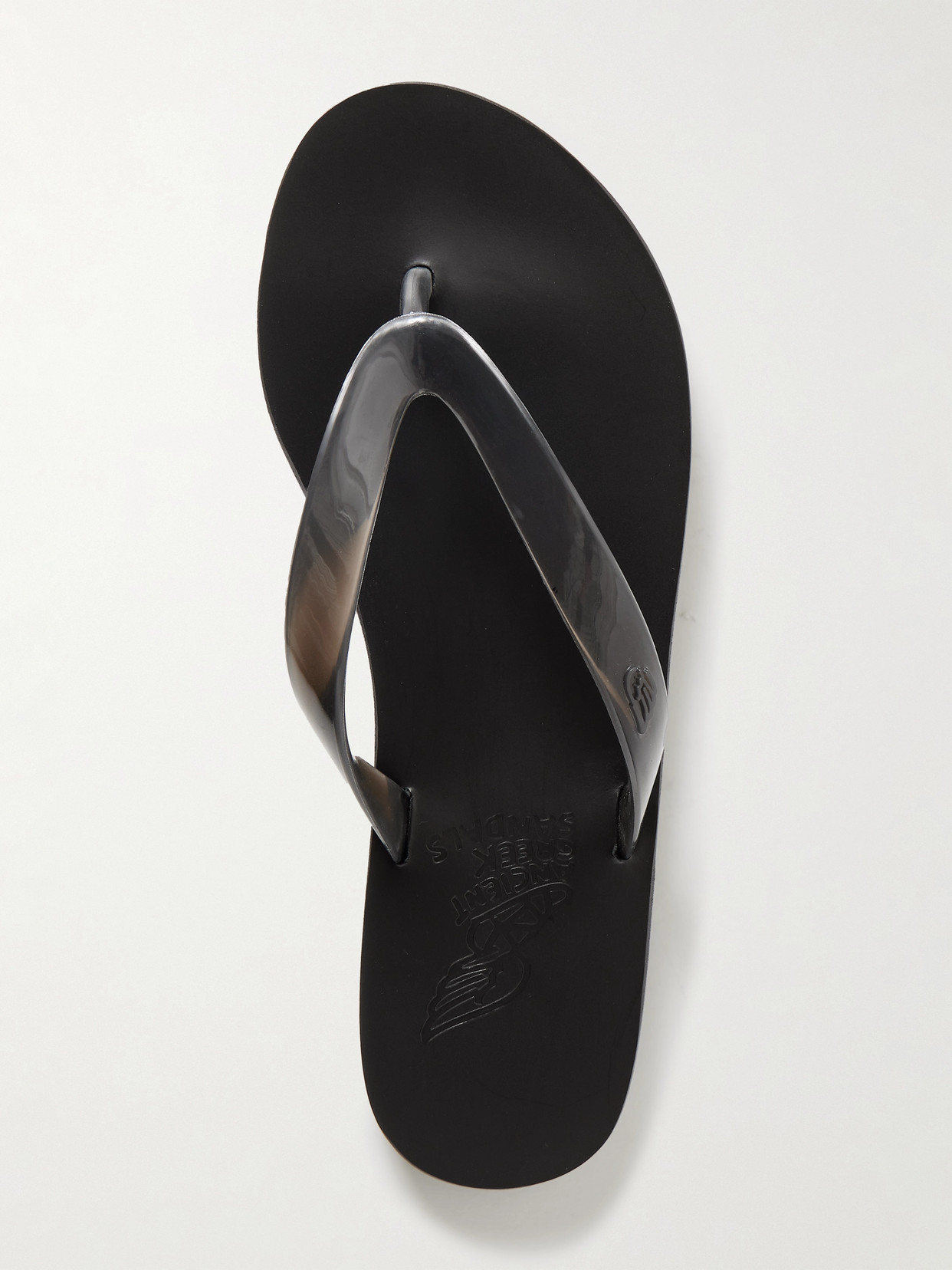 Ancient Greek Sandals Saionara Jelly Pvc Flip Flops In Black