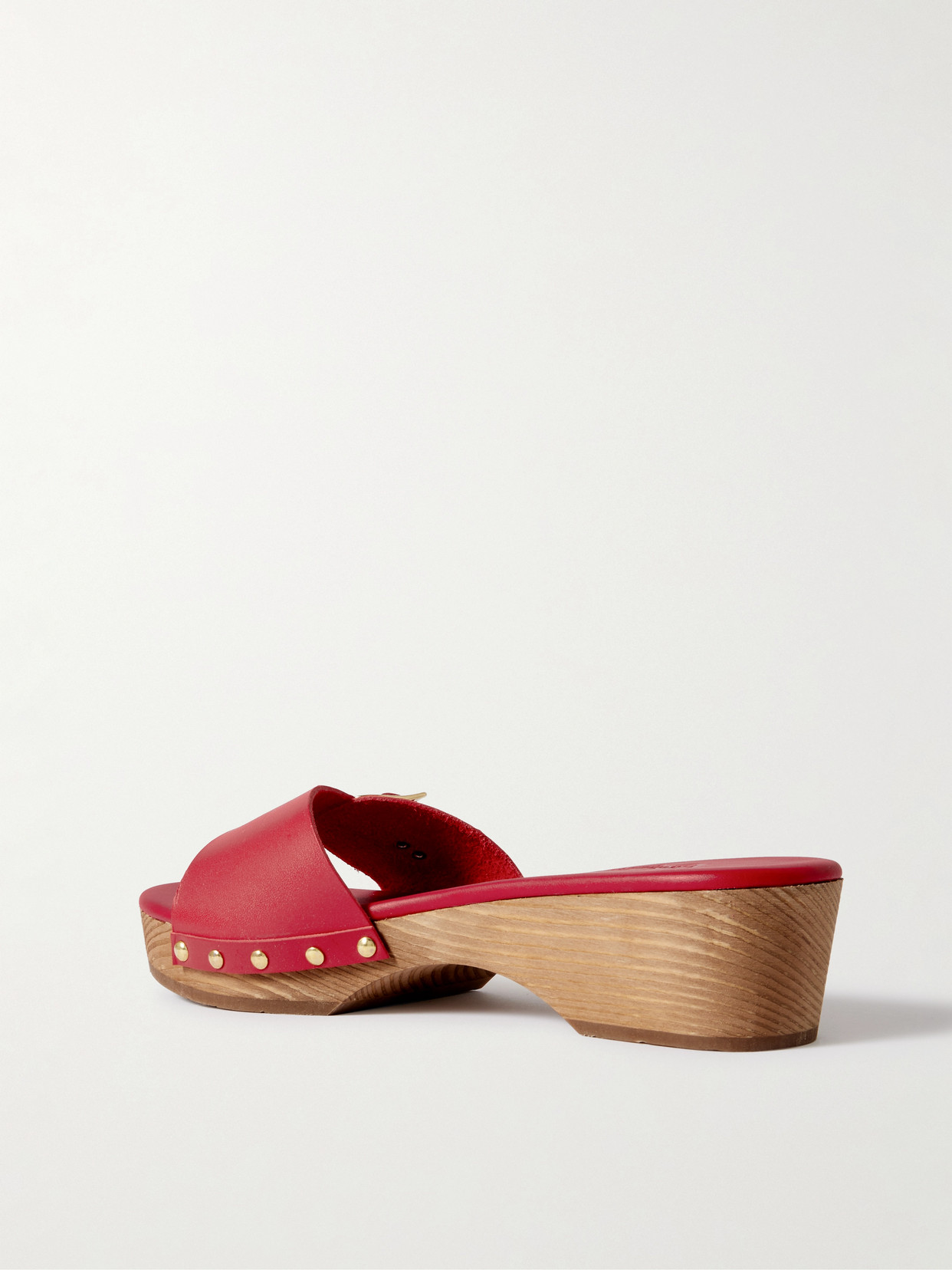 Ancient Greek Sandals Omonia Studded Leather Clogs In Animal Print