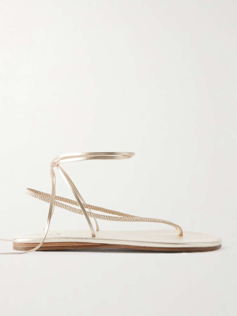 Ancient Greek Sandals Sfendoni Metallic Sandals