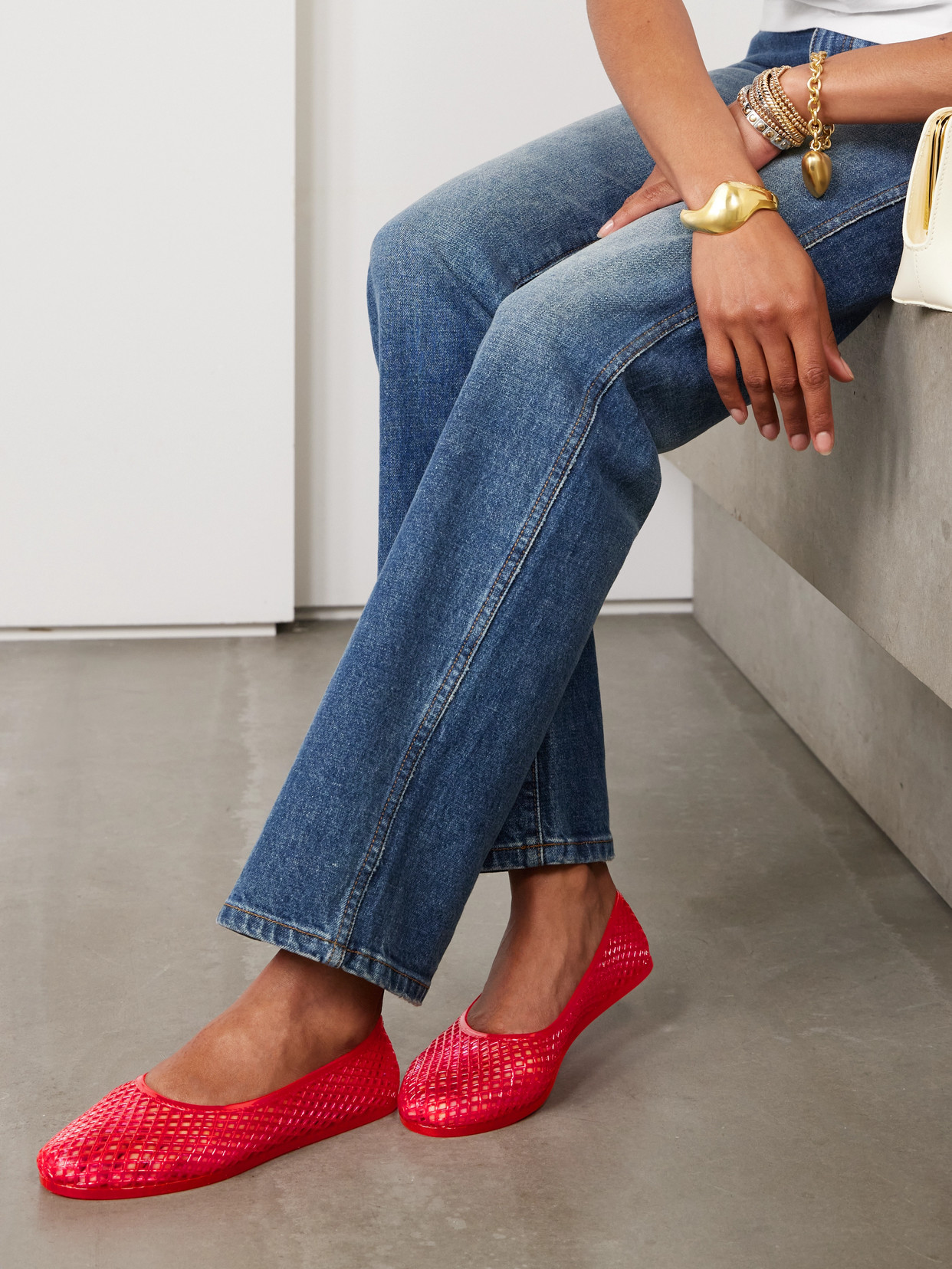 Ancient Greek Sandals Iro Pvc Ballet Flats In Red