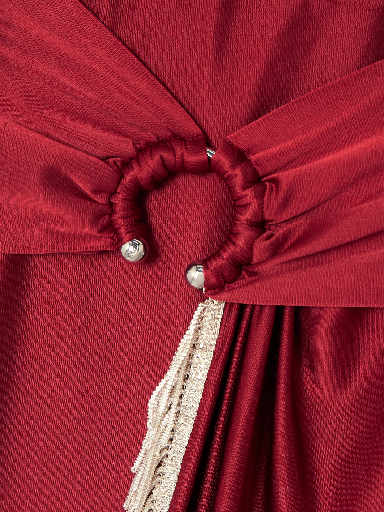 Fringed Embellished Satin-Jersey Midi