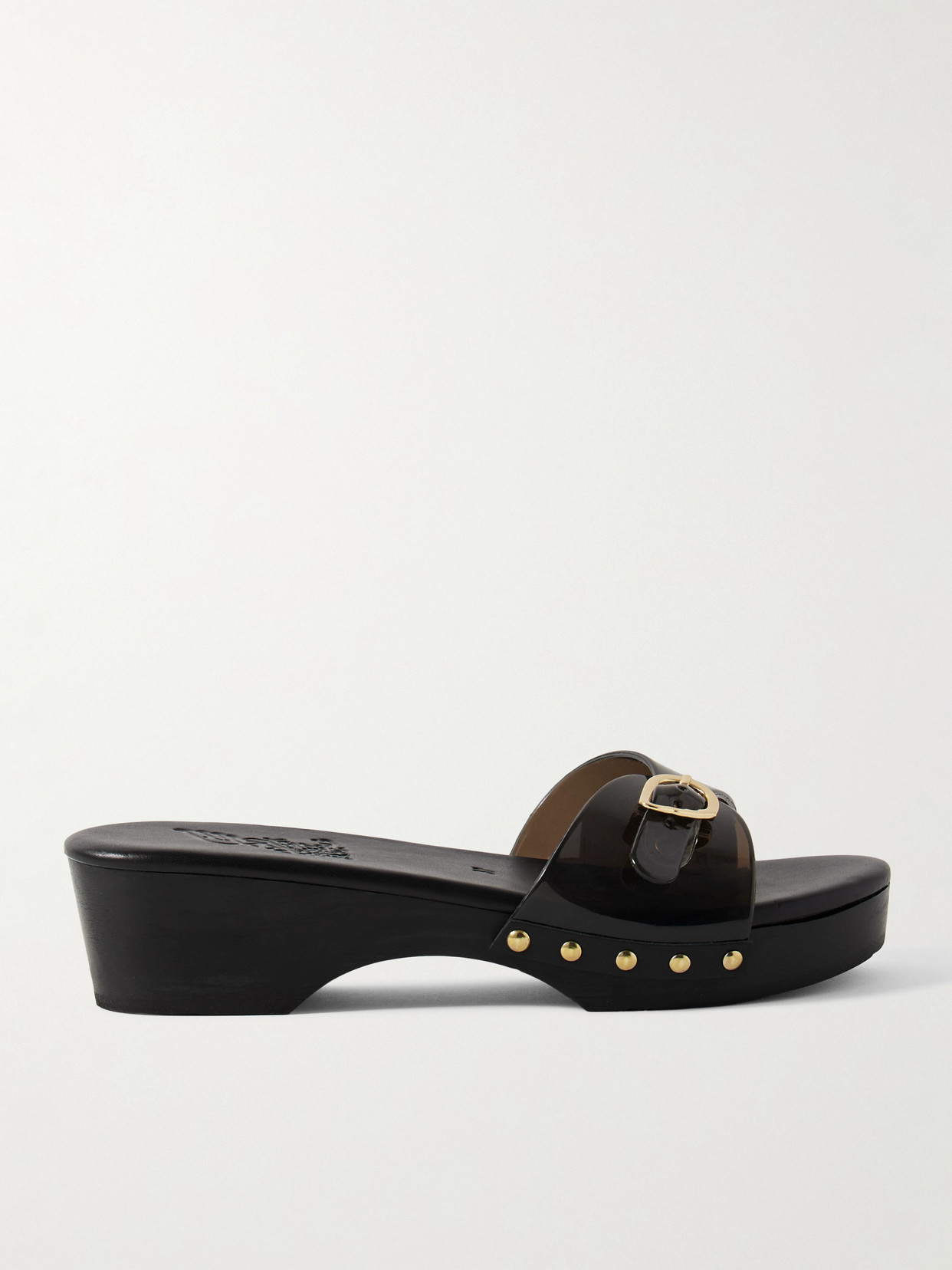 Ancient Greek Sandals Omonia Jelly Studded Pvc Clogs In Black
