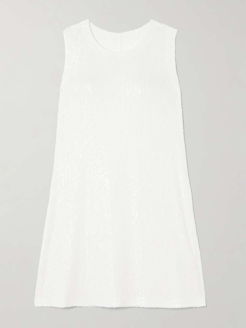 Norma Kamali Sequined Jersey Mini Dress