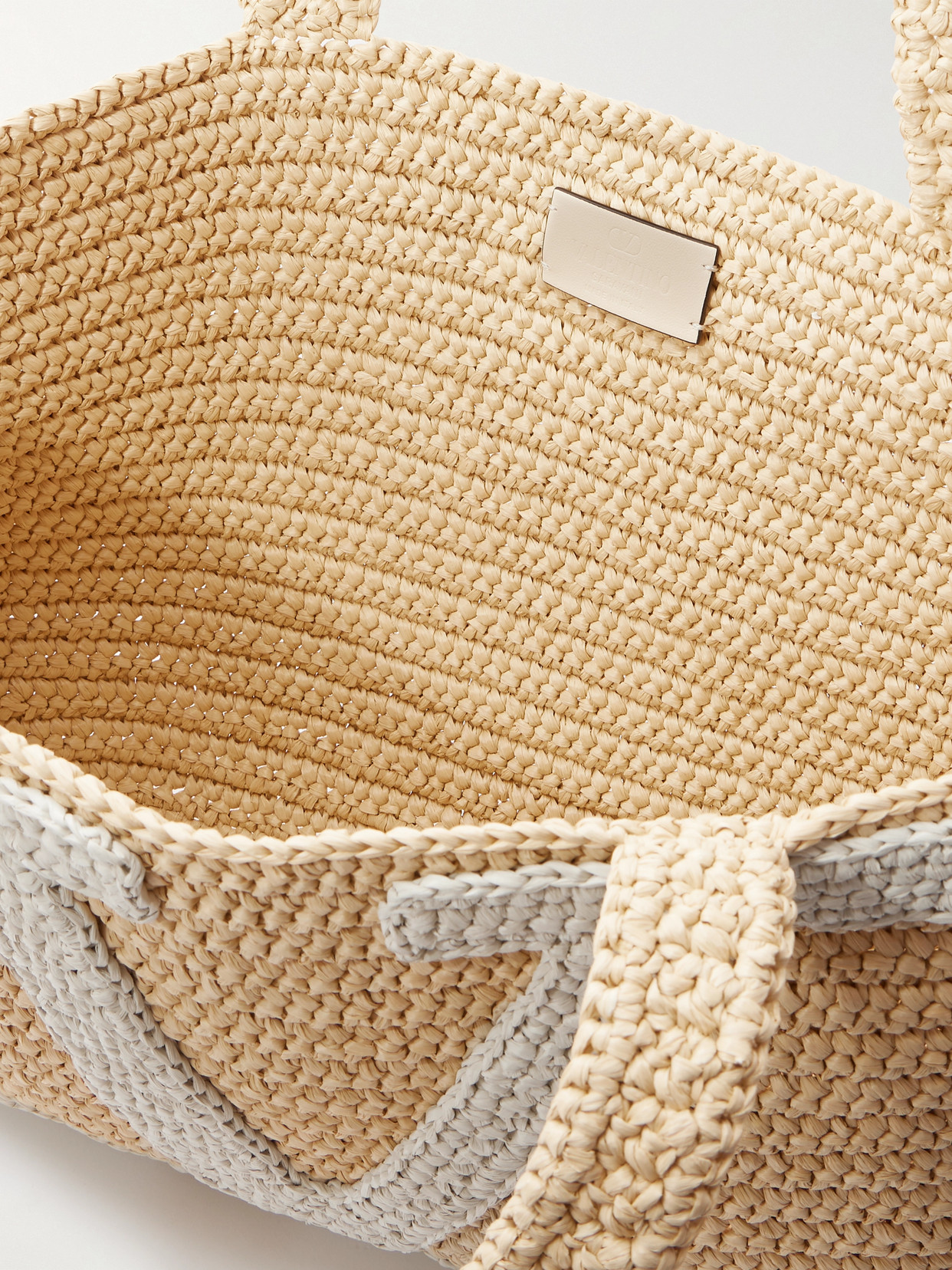 Valentino Viva Superstar Crocheted Raffia Tote