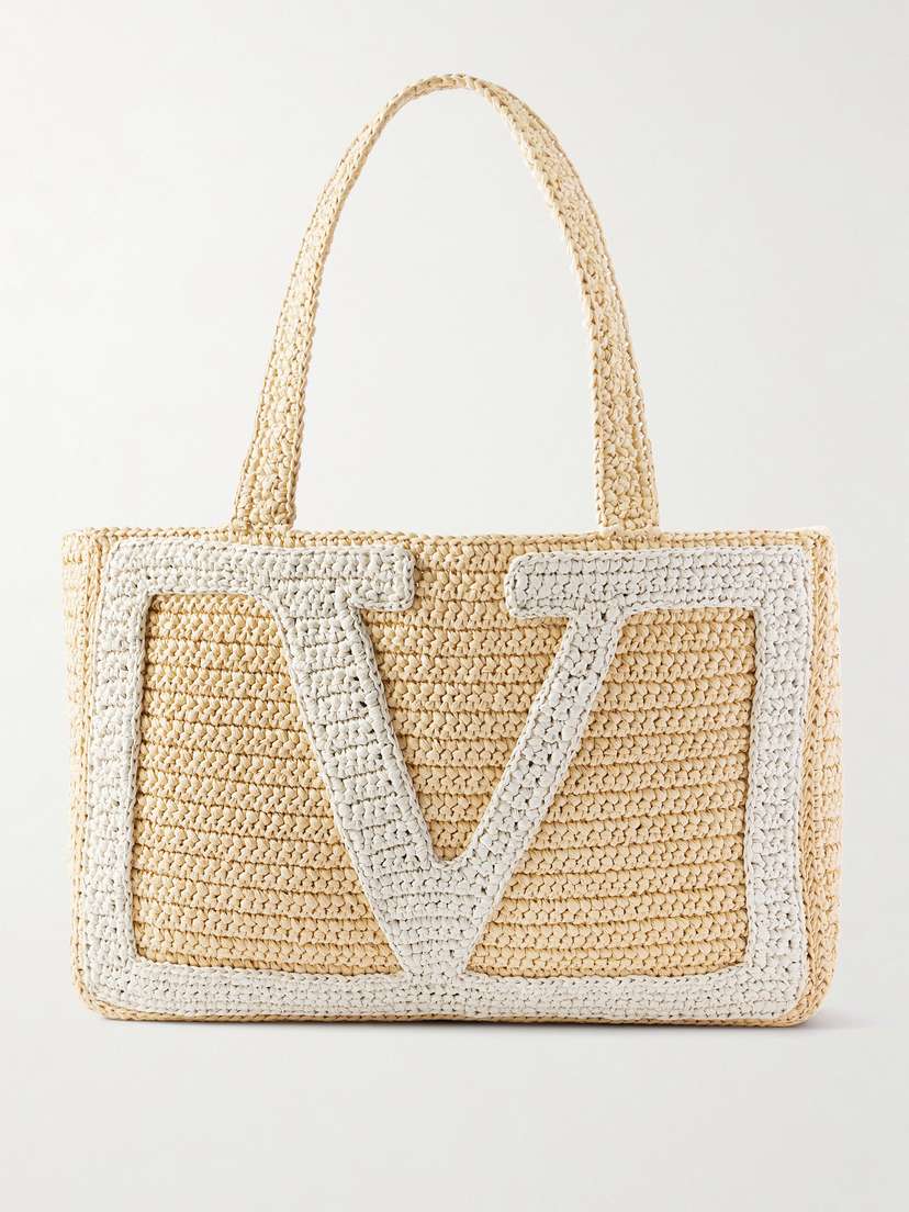 Valentino Garavani Viva Superstar Crocheted Raffia Tote
