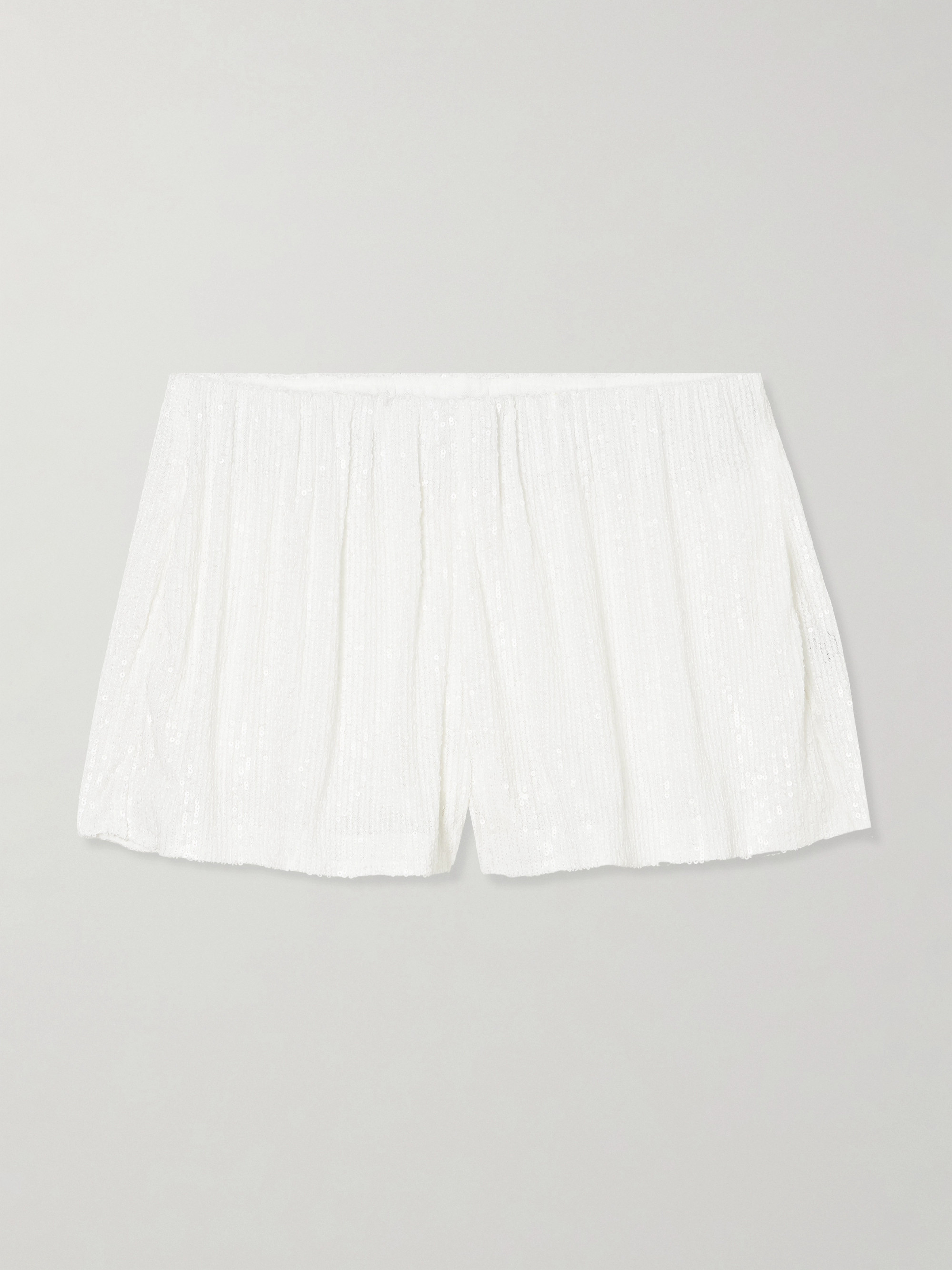 Norma Kamali Boyfriend Elephant sequined stretch-mesh shorts thumbnail