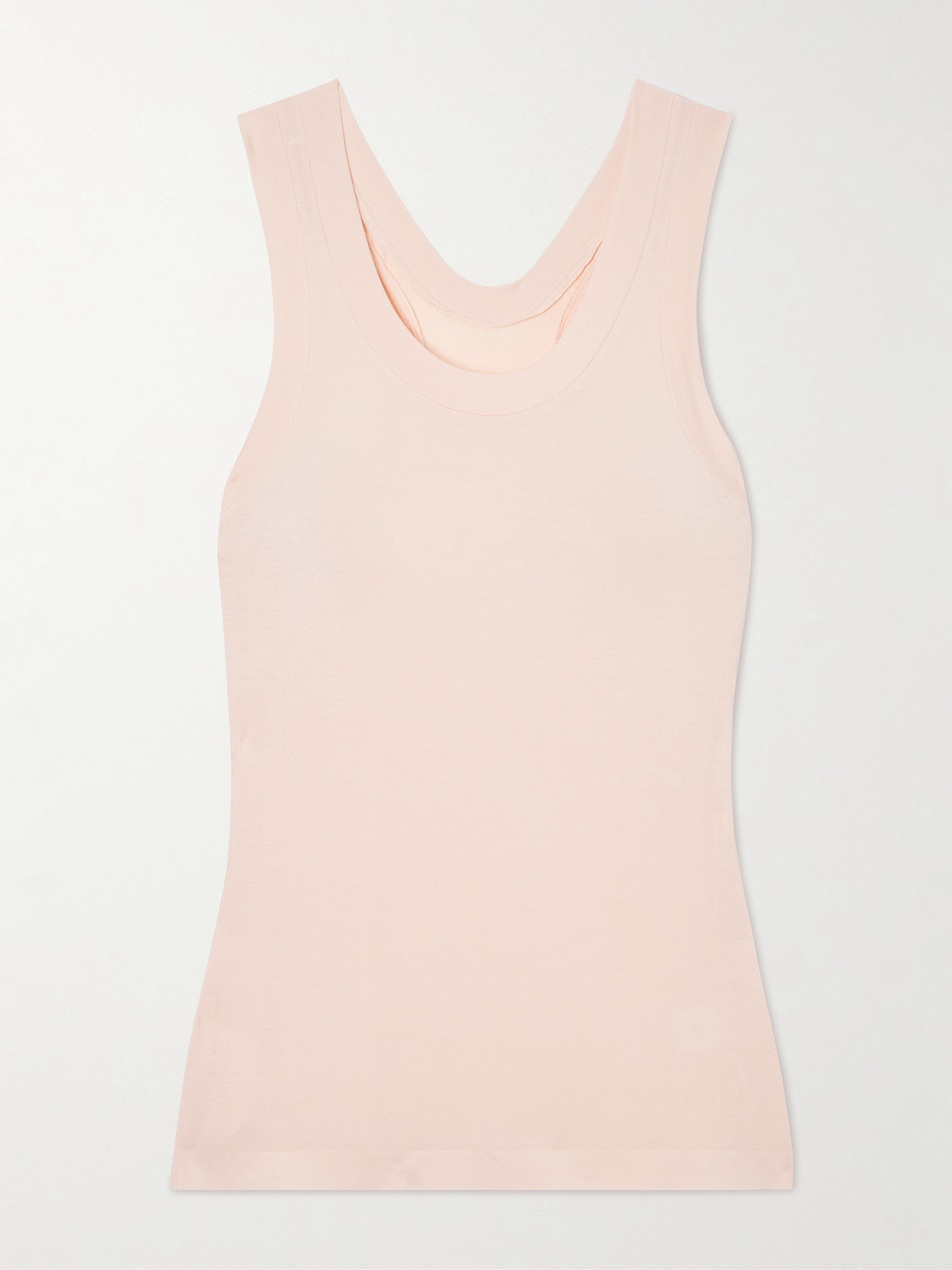 Norma Kamali Racer Stretch-jersey Tank In Pink