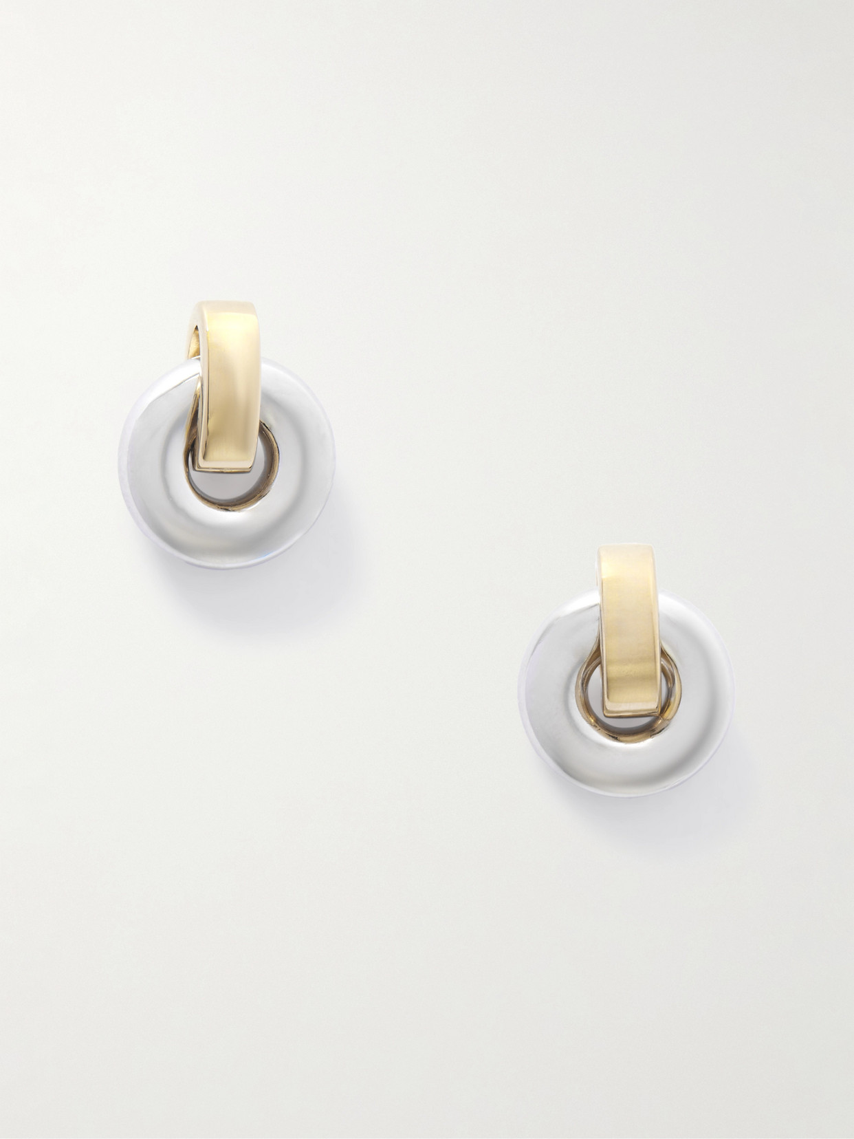 Laura Lombardi Piega Rhodium- And Gold-plated Recycled Earrings