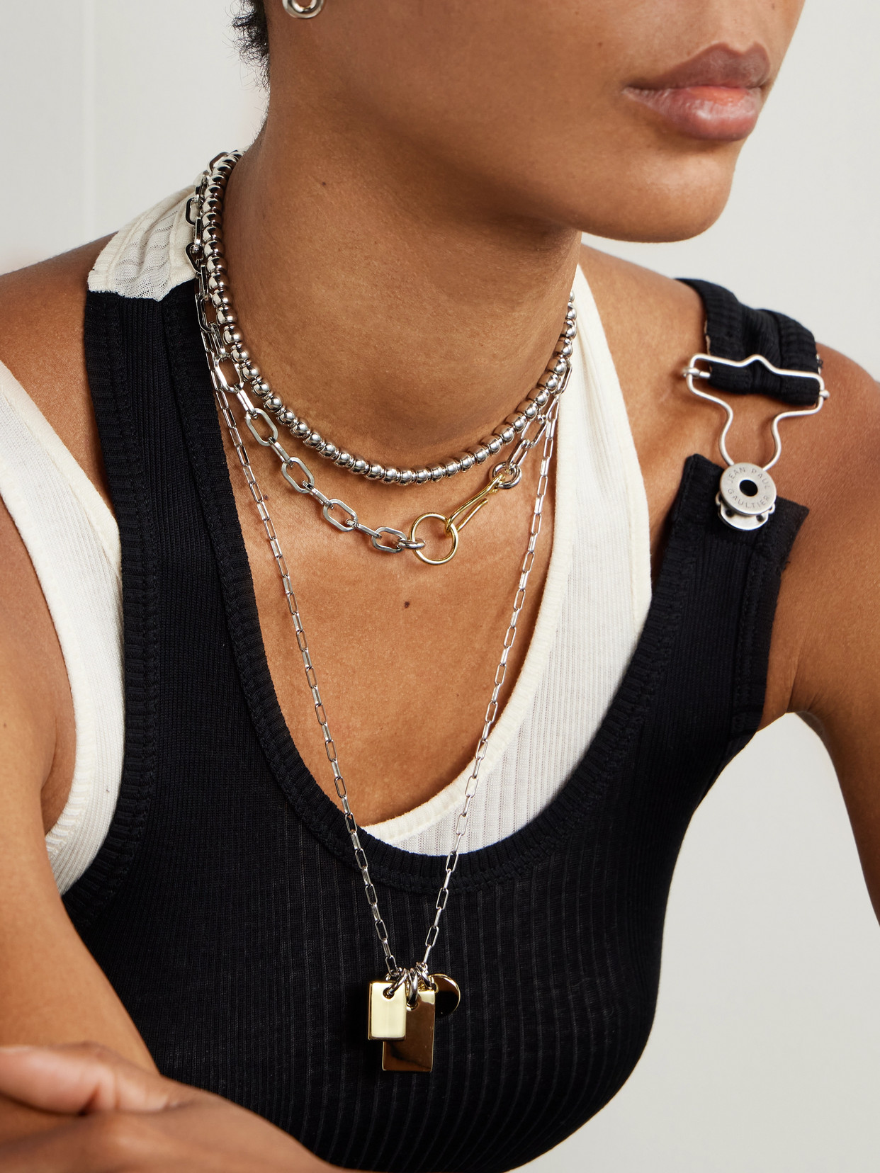 Laura Lombardi Fara Platinum- And Gold-plated Recycled Necklace