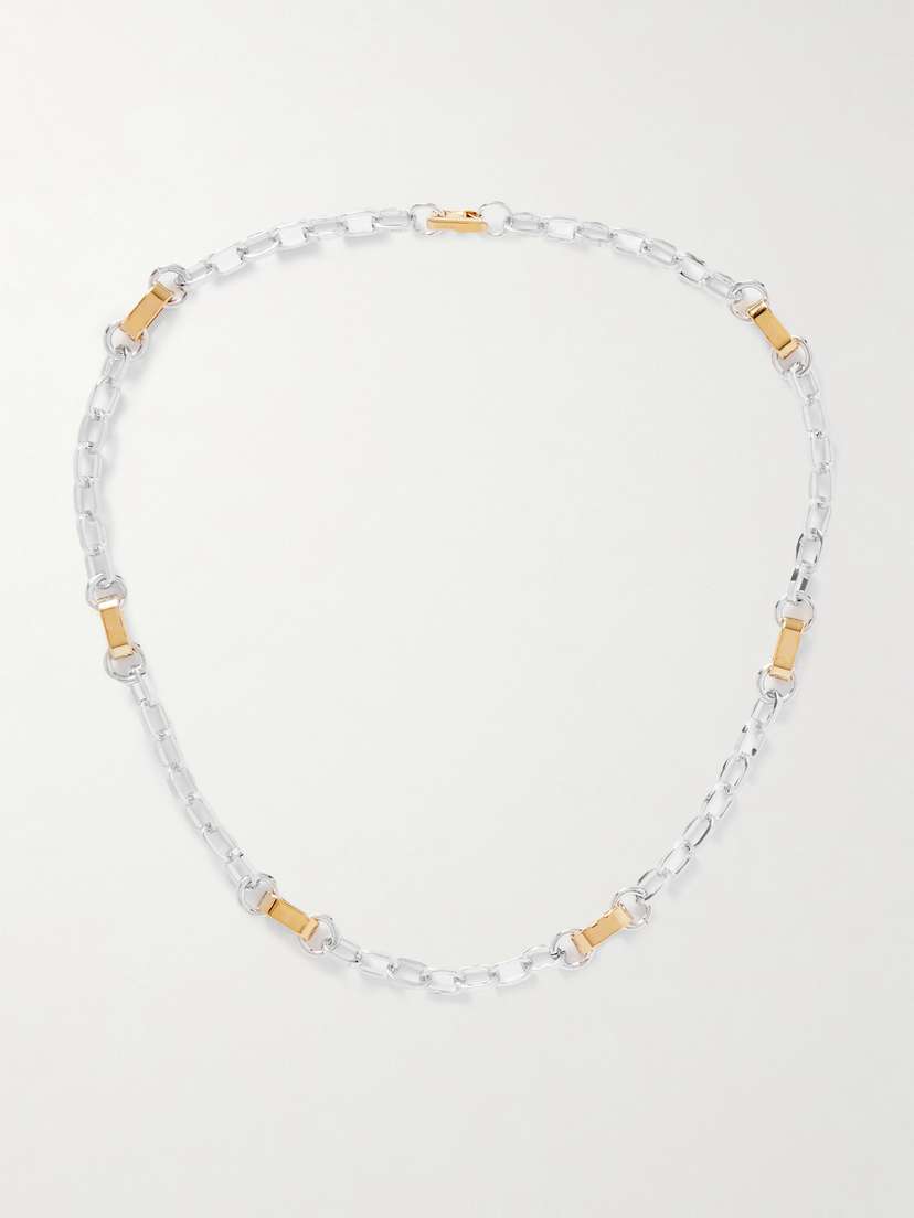 Laura Lombardi Centa Rhodium- And Gold-plated Necklace