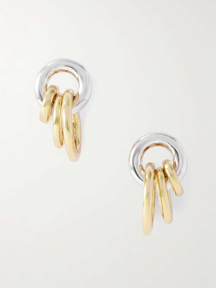 Laura Lombardi Aria Rhodium- And Gold-plated Recycled Earrings