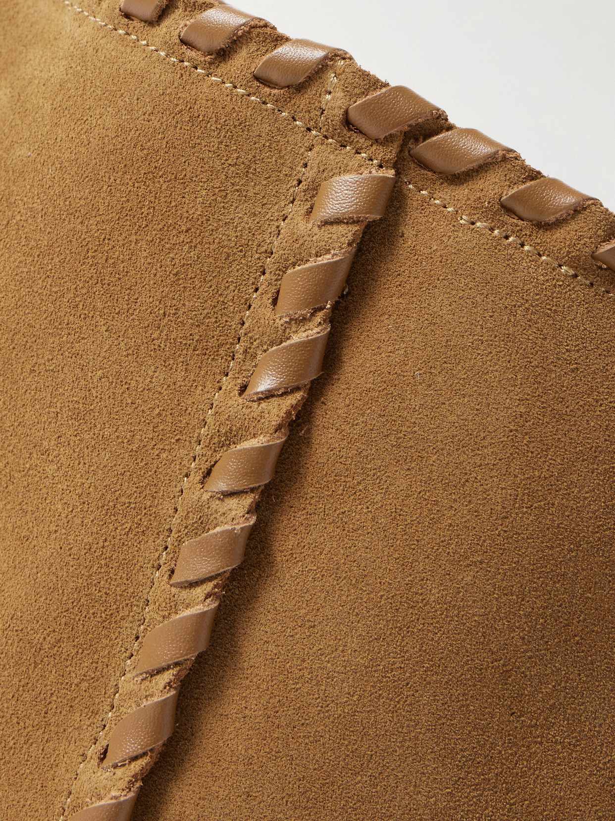Isabel Marant Staeni Leather-trimmed Suede Ankle Boots In Brown