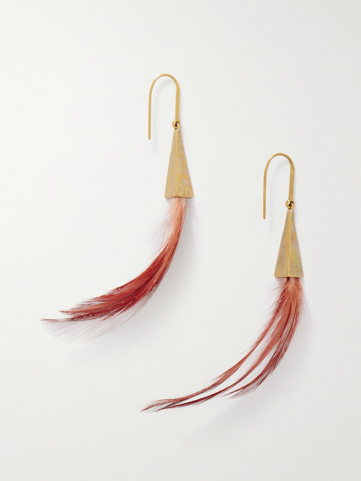 Isabel Marant - Gold-tone Feather Earrings - Brass