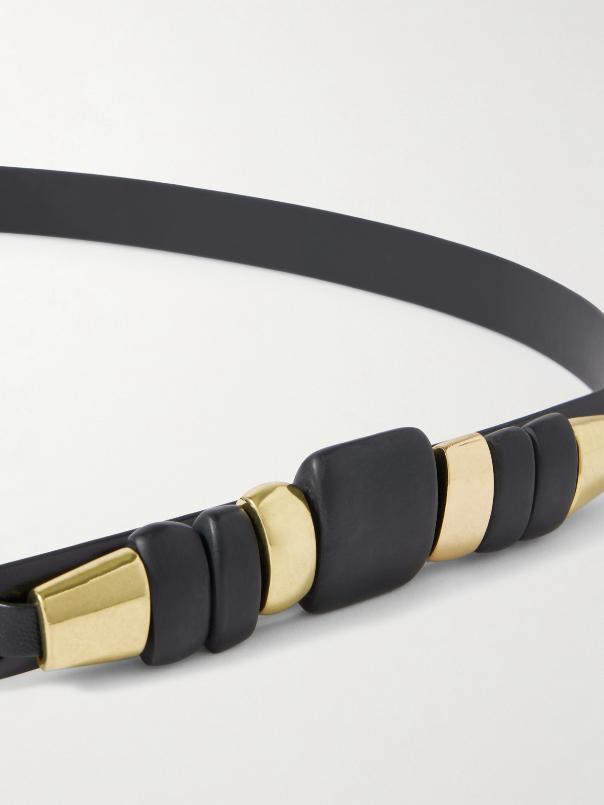 Isabel Marant Raissa Embellished Leather Belt In Black