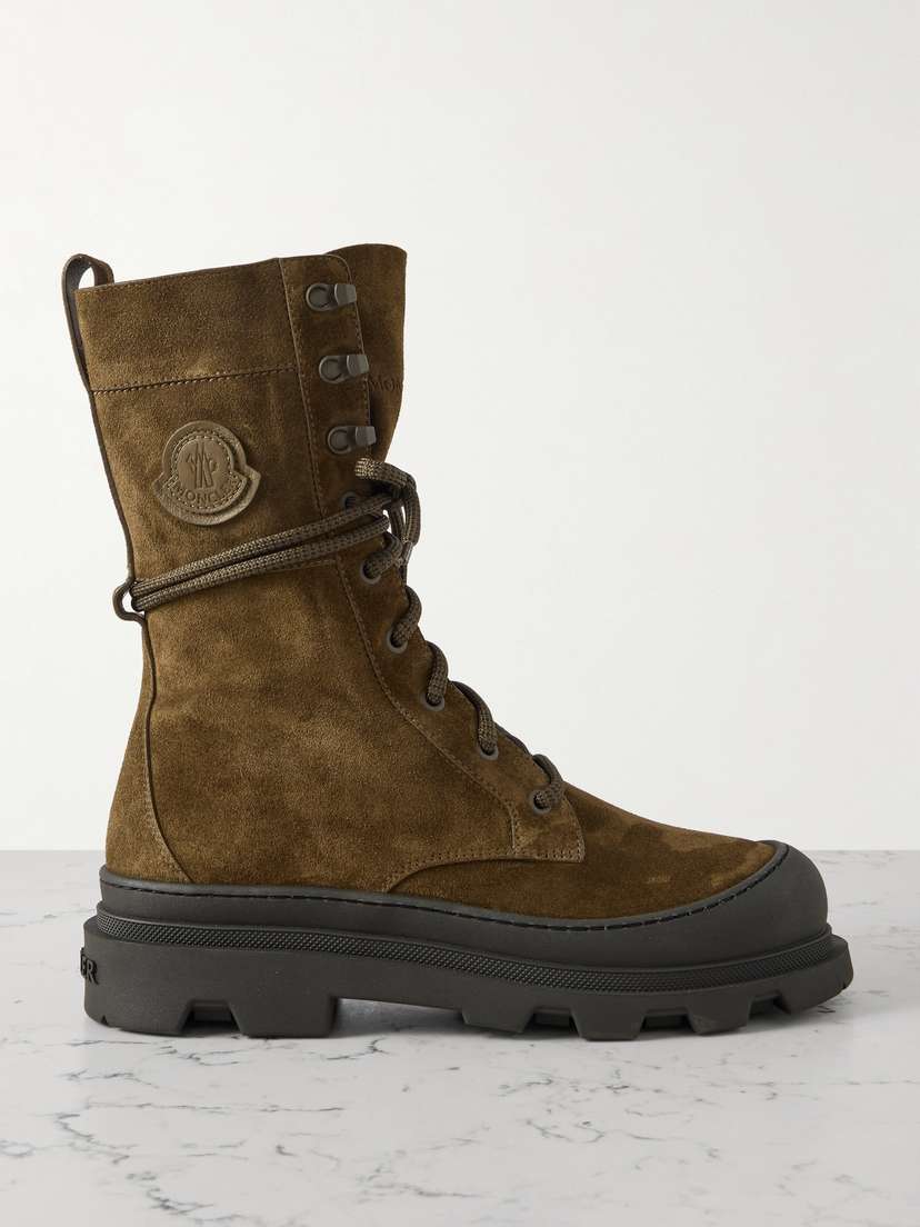 Moncler Vera Suede Combat Boots