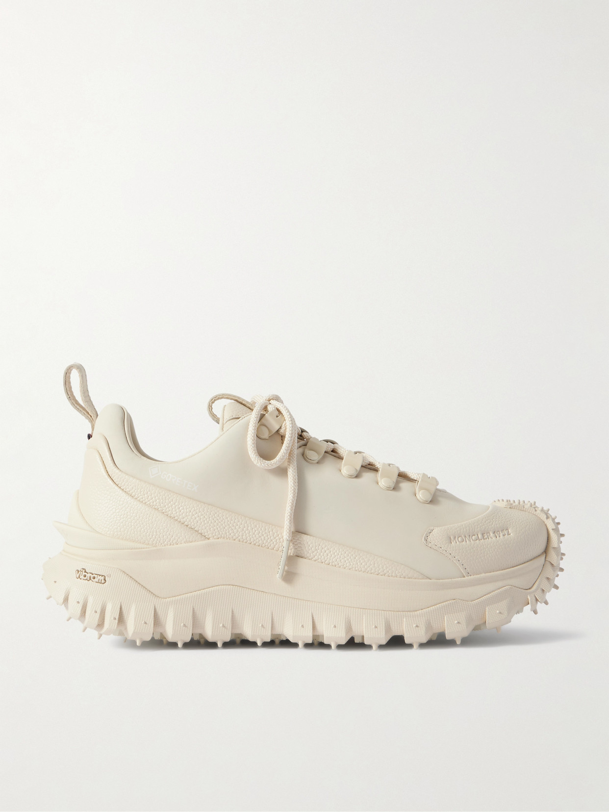 Moncler Trailgrip Apex2gtx Suede And Textured-leather Sneakers In White