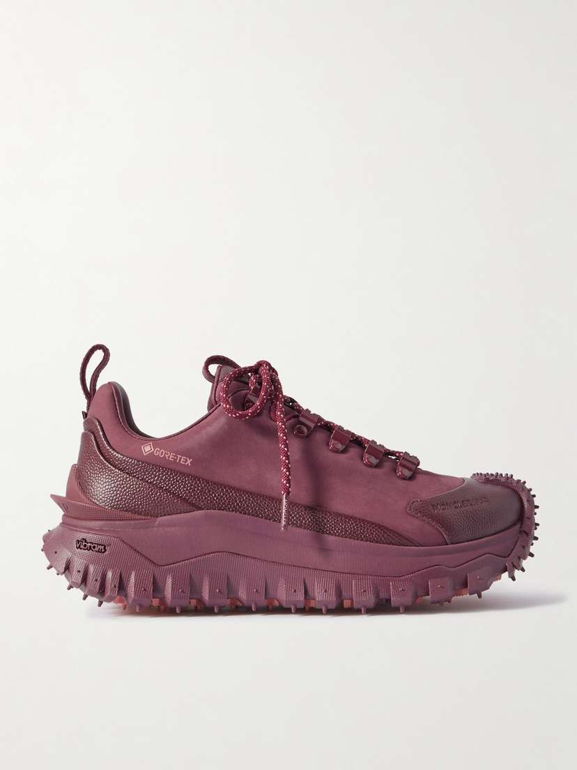 Moncler Trailgrip Apex2gtx Suede And Textured-leather Sneakers