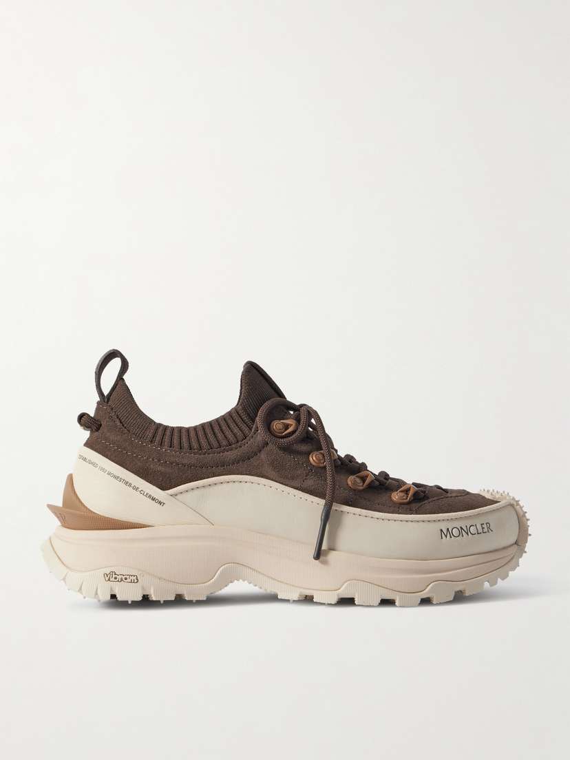 Moncler Trailgrip Lite3 Rubber-trimmed Suede Sneakers