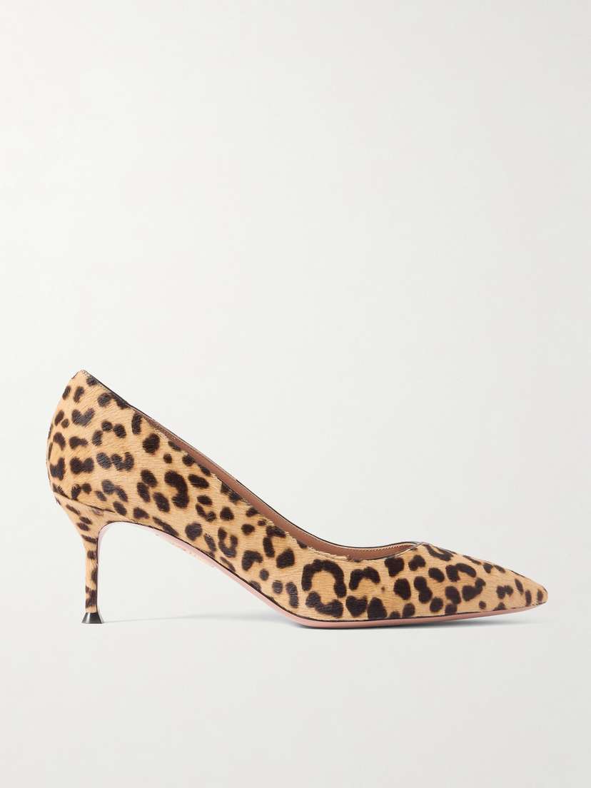Aquazzura Purist 65 Leopard-print Calf Hair Pumps