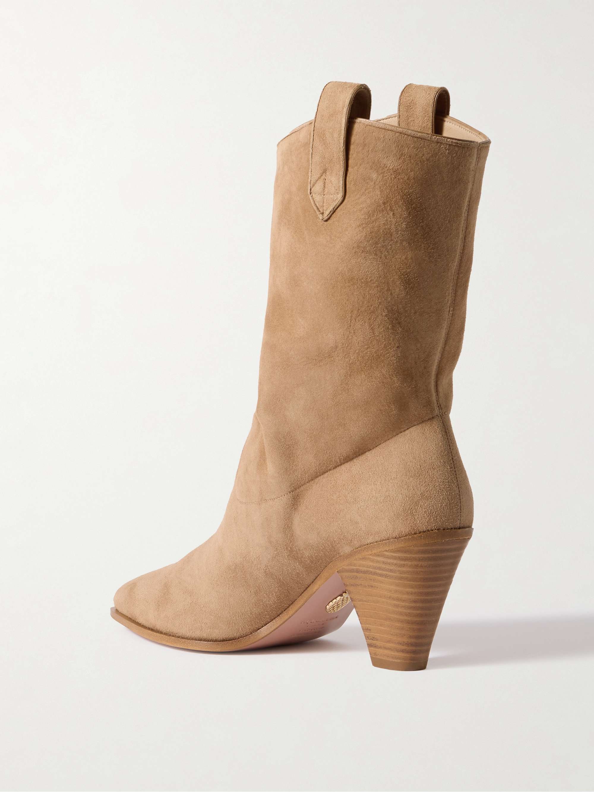 AQUAZZURA Boogie 70 スエード アンクルブーツ