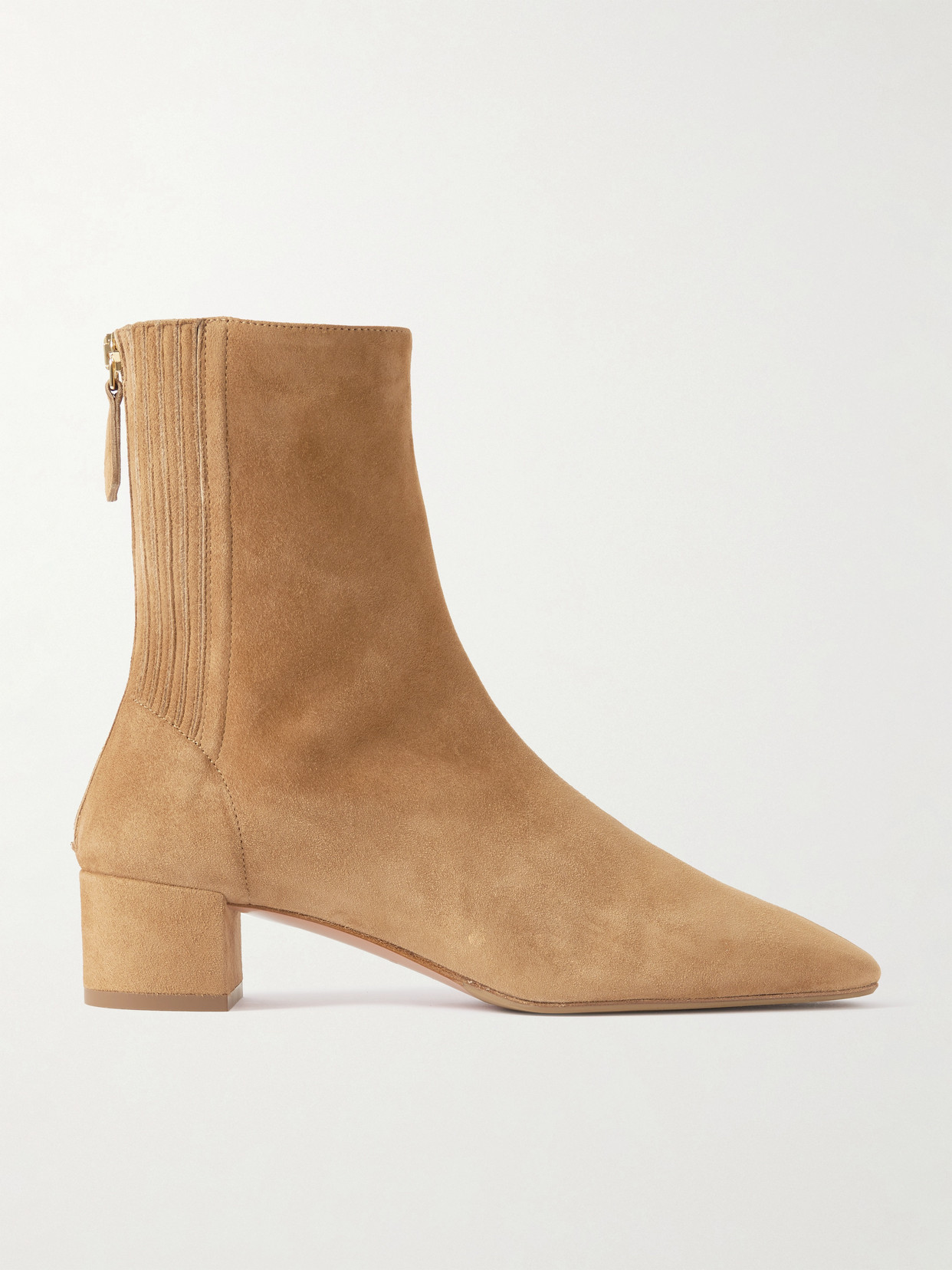Aquazzura Saint Honoré 35 Suede Ankle Boots In Brown