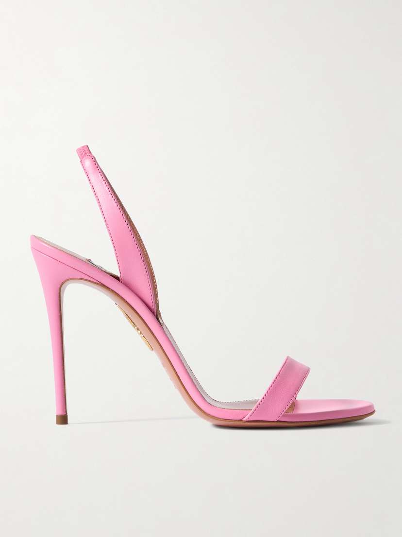 Aquazzura So Nude 105 Leather Slingback Sandals