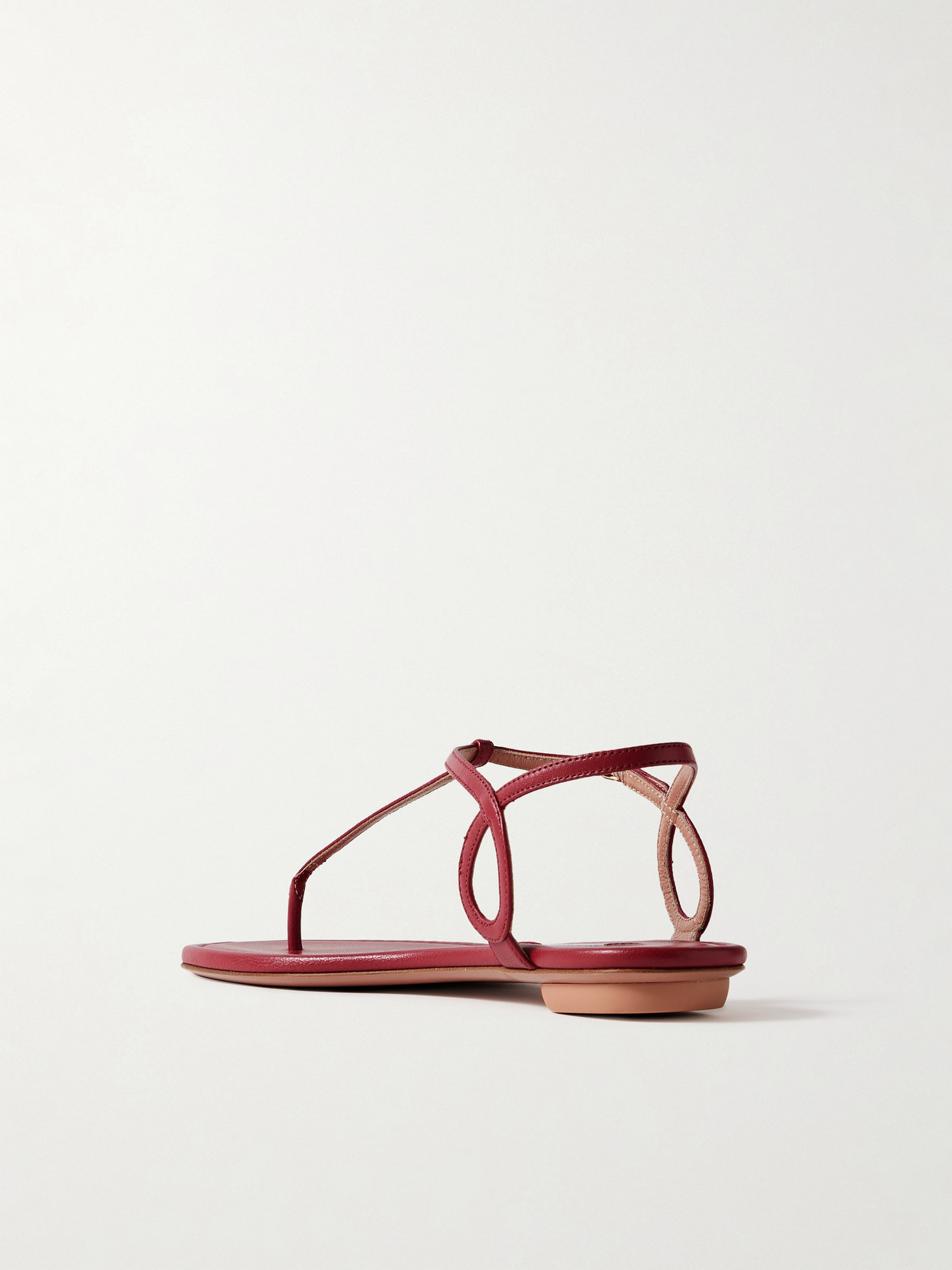 Aquazzura Almost Bare Leather T-bar Sandals
