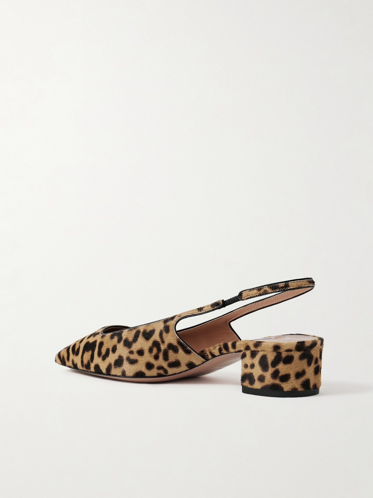 Aquazzura Ginza 35 Leopard-print Calf Hair Slingback Pumps