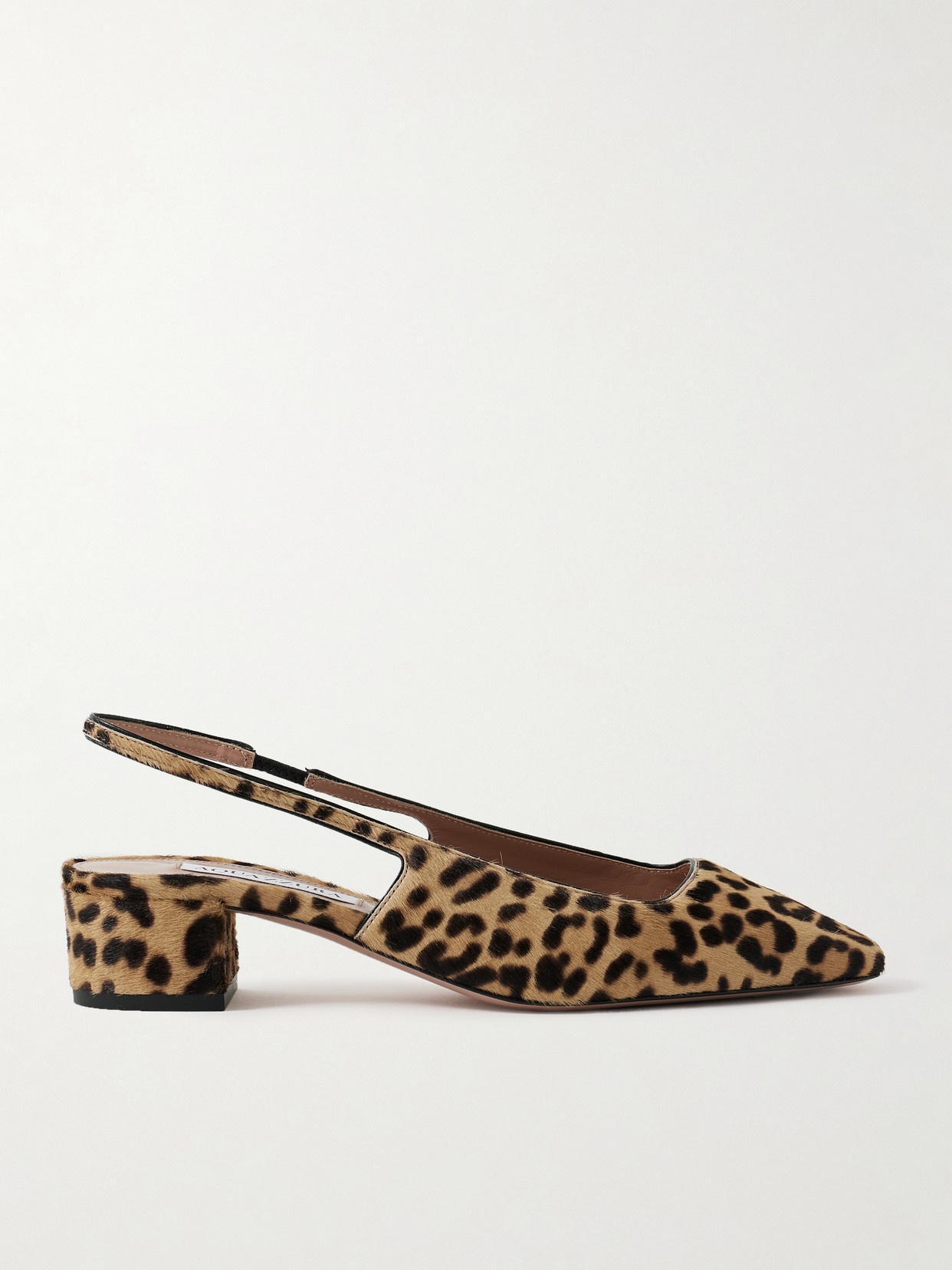 Aquazzura Ginza 35 Leopard-print Calf Hair Slingback Pumps In Multi