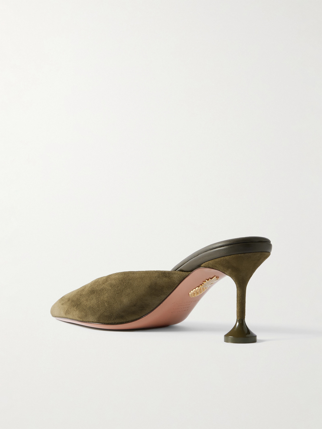 Aquazzura Bisous 85 Suede Mules