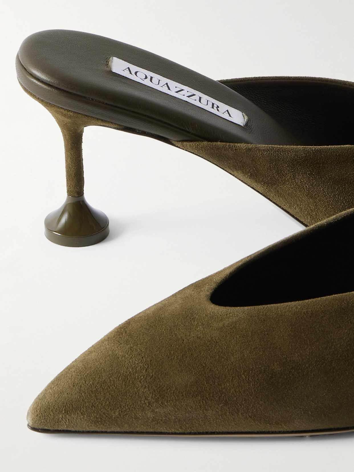 Aquazzura Bisous 85 Suede Mules