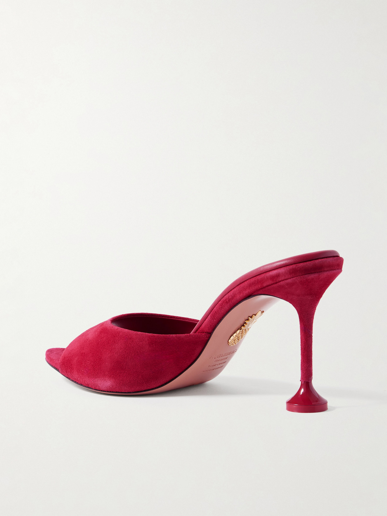 Aquazzura Bisous 85 Suede Mules