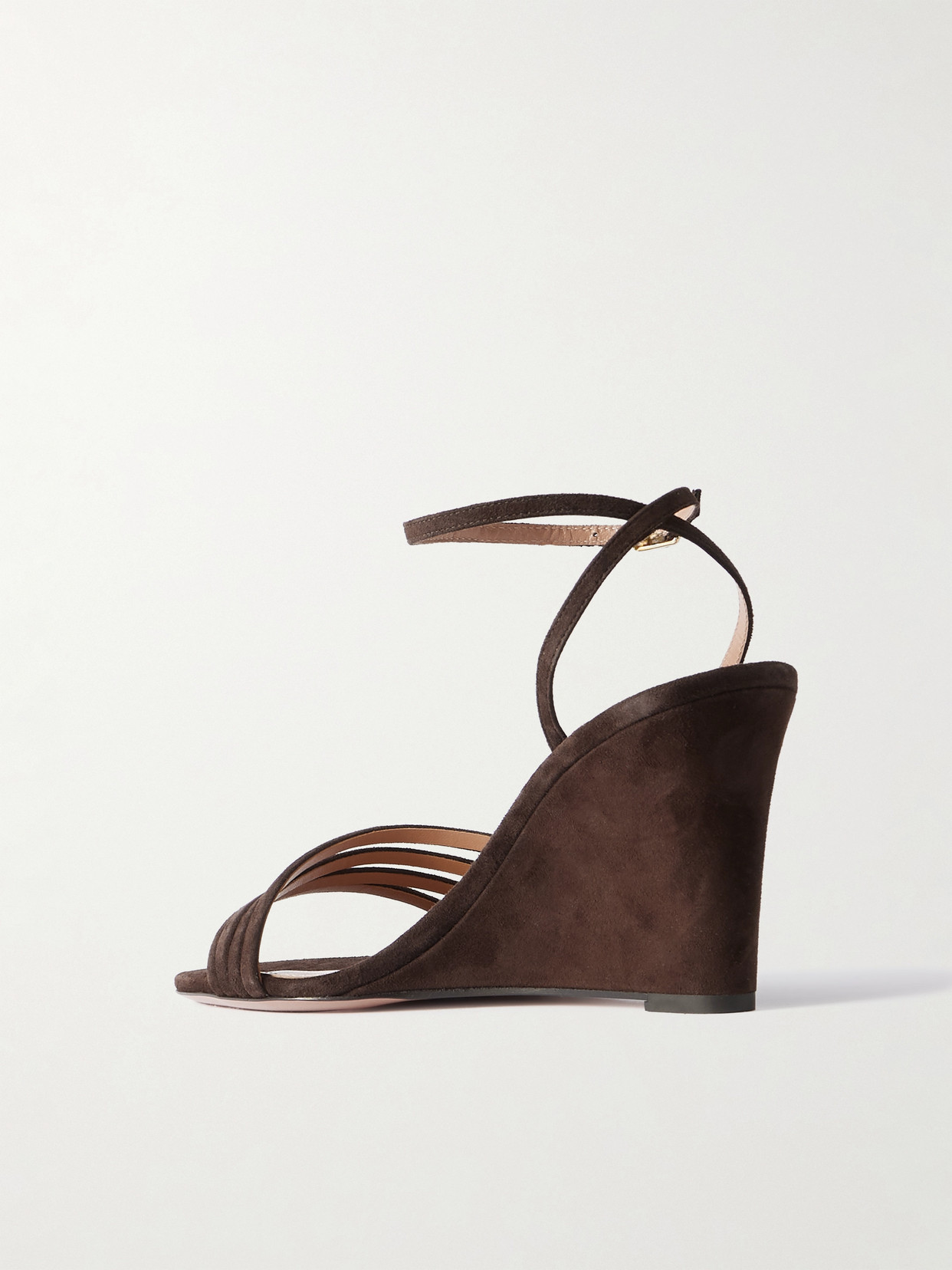 Aquazzura Latour 85 Suede Wedge Sandals