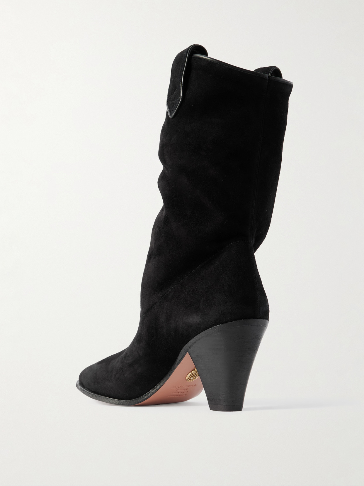 Aquazzura Boogie 70 Suede Ankle Boots In Black