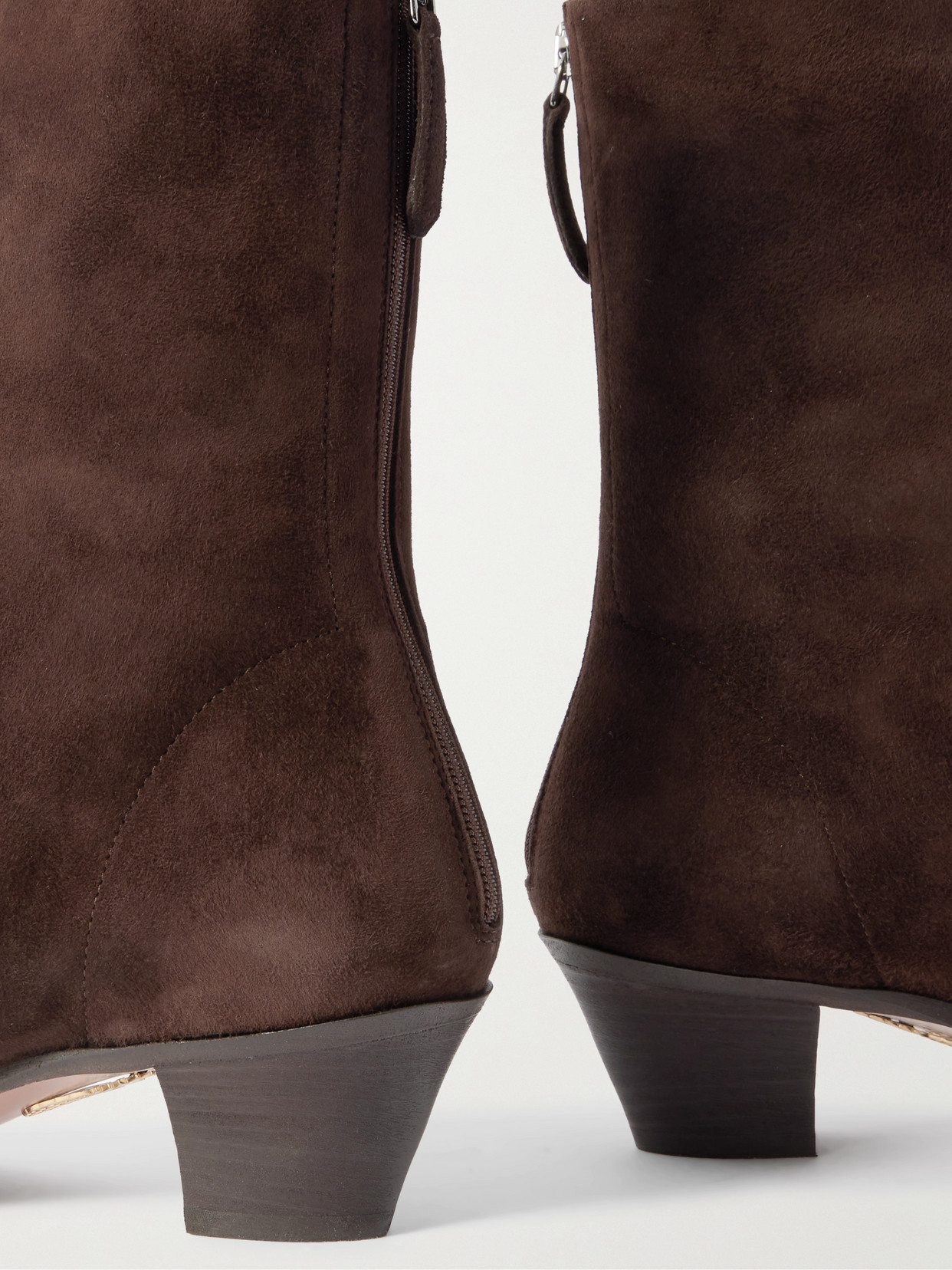 Aquazzura Pointed Ankle Boots In Brown