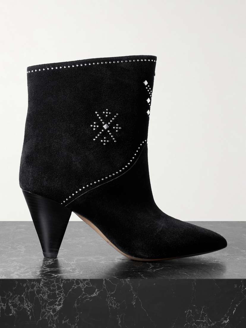 Isabel Marant Loline Studded Suede Ankle Boots