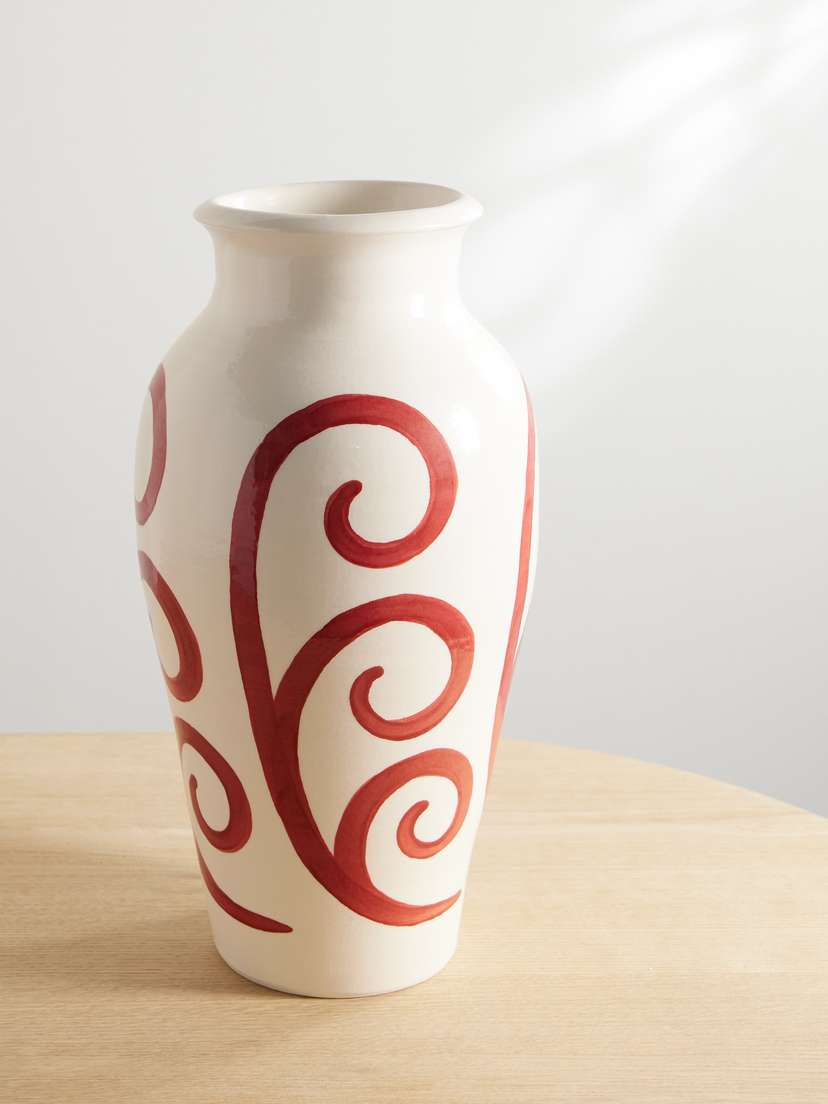 Themis Z The Peacock Printed Ceramic Vase