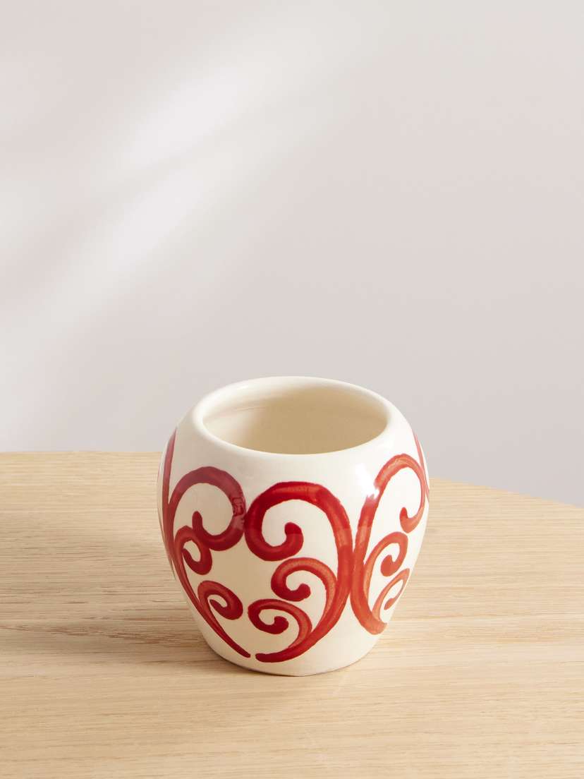 Themis Z The Peacock Cycladic Printed Ceramic Vase