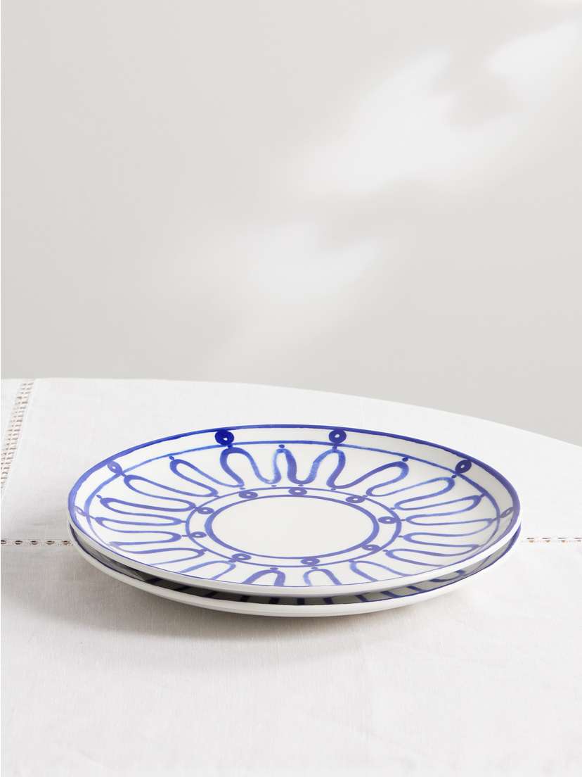 Themis Z Kyma Painted Porcelain Dessert Plate