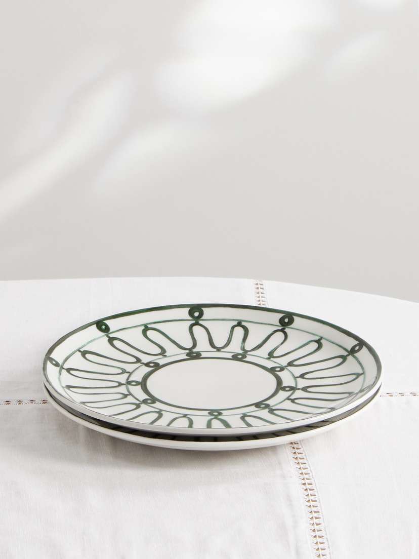 Themis Z Kyma Painted Porcelain Dinner Plate