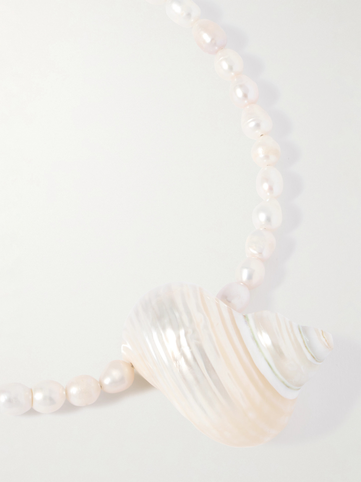 Julietta Mykonos Silver-tone, Freshwater Pearl And Shell Necklace